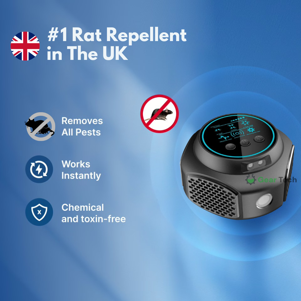 Plug-In Ultrasonic Rat Repellent | Chemical-Free. Silent & Covers Up to 3200 sq. ft. for Indoor and Outdoor Use