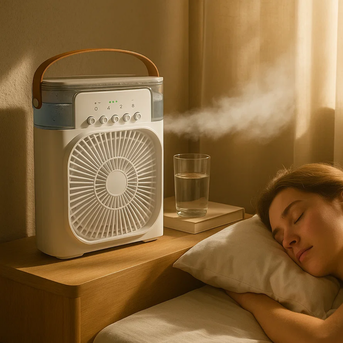 3-in-1 Air Cooler Humidifier | Portable, Adjustable Fan Speeds & Ideal for Bedrooms, Offices & Small Spaces