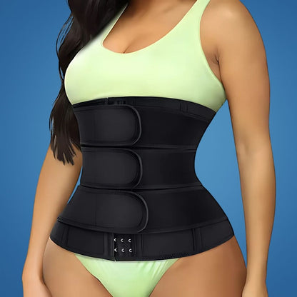 Mens Waist Trainer for Gym & Weight Loss | Triple Compression Fat Burning Sweat Belt | Back Support & Core Trimmer