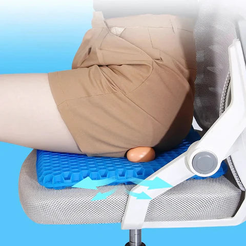 Cooling Gel Seat Cushion | Breathable, Flexible & Pain Relief for Office Chairs, Cars, and Home Use