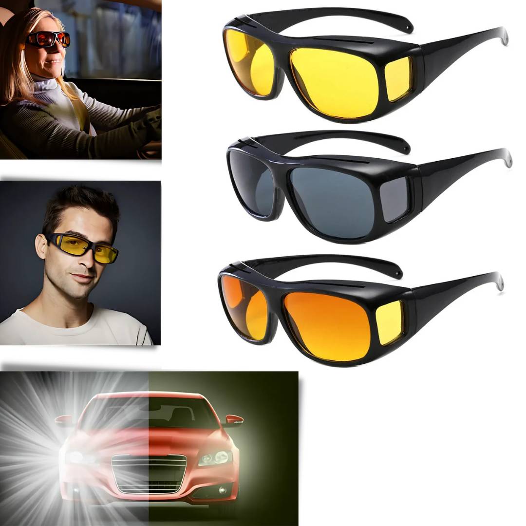 Night Driving Clarity Glasses - Anti-Glare UV Protection Eyewear for Reduced Eye Strain & Enhanced Vision During Nighttime Driving