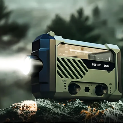 Multifunctional Wind Up Radio | Waterproof, Shock-Resistant & Ideal for Emergencies and Outdoor Adventures