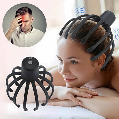 Smart Electric Octopus Head Massager Machine for Scalp Massage, Stress Relief, Improved Sleep & Multi-Directional Vibration