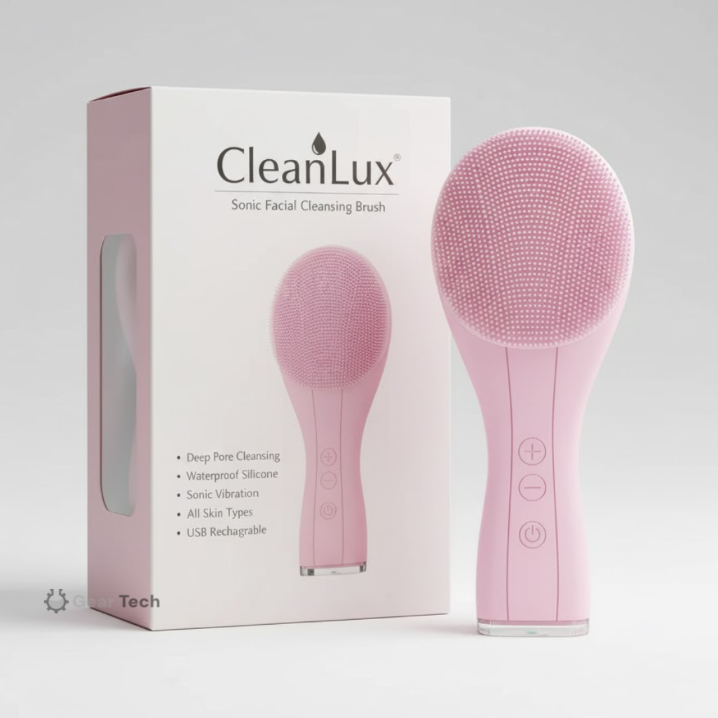 CleanLux™ Electric Facial Cleansing Brush | Waterproof Silicone, Sonic Vibration Technology for Deep Pore Cleansing and All Skin Types