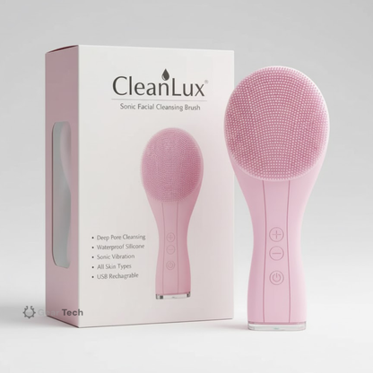 CleanLux™ Electric Facial Cleansing Brush | Waterproof Silicone, Sonic Vibration Technology for Deep Pore Cleansing and All Skin Types