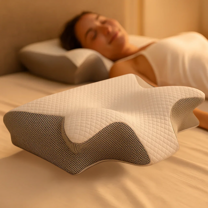 Memory Foam Cervical Pillow | Ergonomic 2-in-1 Design for Neck Pain Relief & Comfortable Sleep