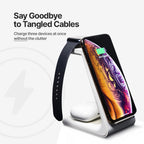 3-in-1 Wireless Charging Station | Apple, Samsung, Watch, AirPods | Fast Charging Solution