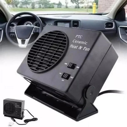 12V Ceramic Car Heater | 150W-300W Portable Fan with Automatic Thermostat for Winter Use in Vehicles