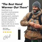 Hand Warmer Power Bank - 3 Heat Modes, Built In Light & Fast Charging
