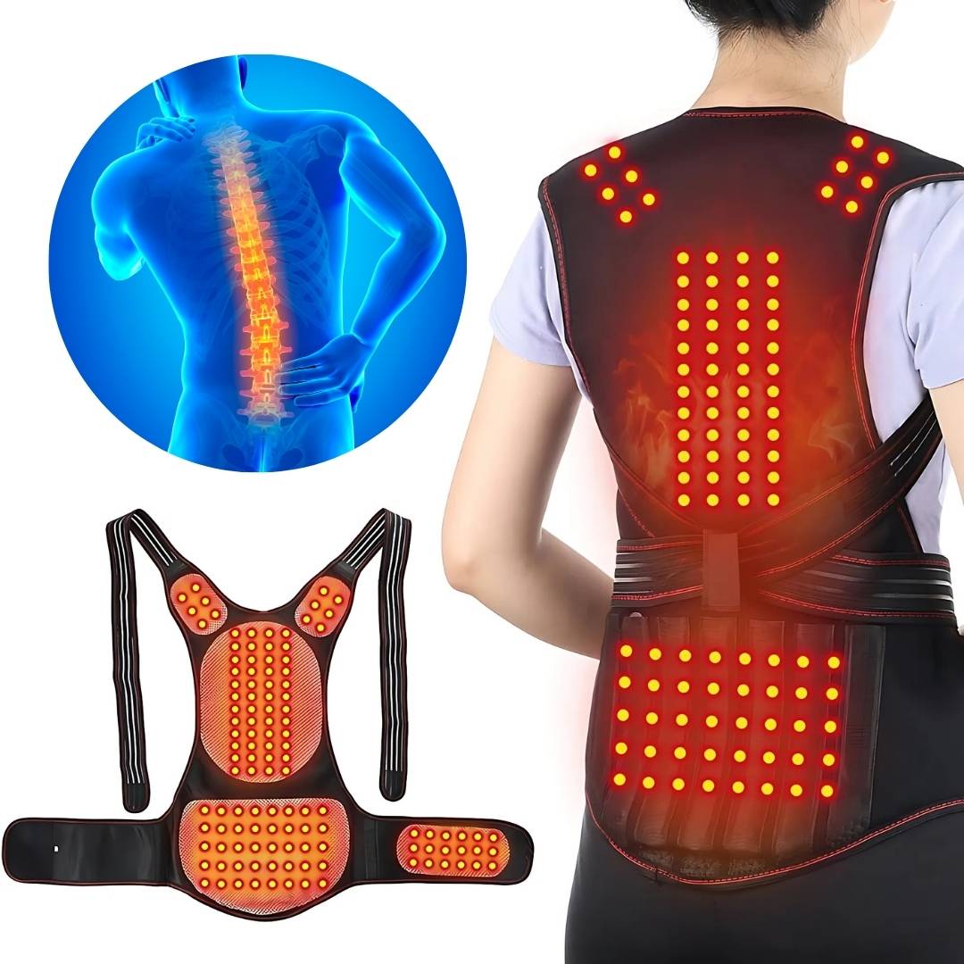 Heated Back Pad for Pain Relief – Stick-On Electric Heating Pad for Lower Back Comfort