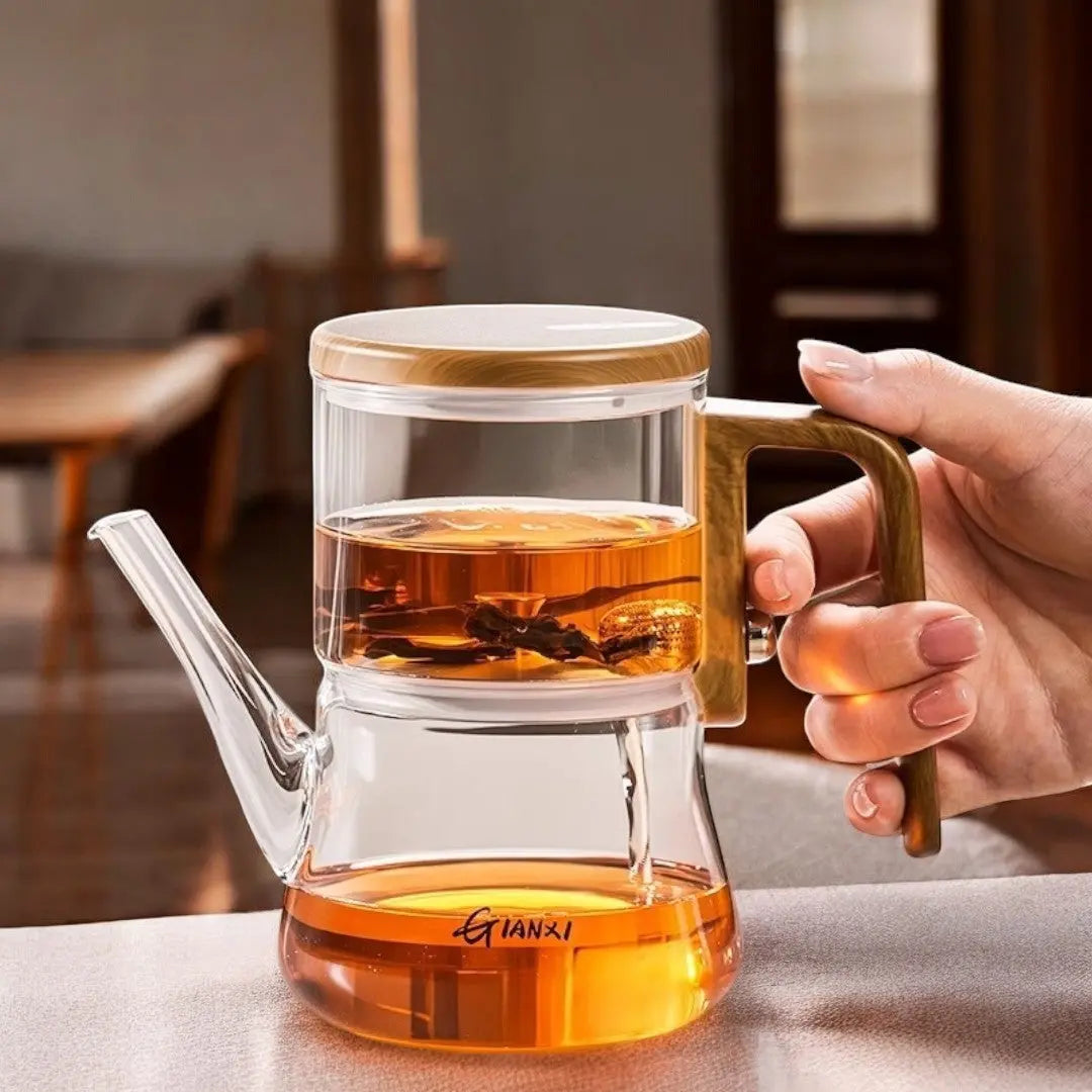 Borosilicate Glass Magnetic Teapot With Infuser | Tea Strainer Heat and Scratch Resistant & Ideal for All Tea Types