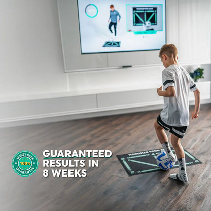 Football Pro Training Mat | Anti-Slip, 2x2m Space & Video Program for Skill Enhancement and Home Training