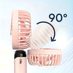 Rechargeable Handheld Mini Fan | 5-Speed, 90-Degree Adjustable & Quiet for Office, Home & Outdoor Use