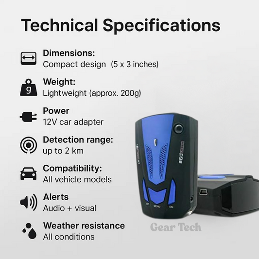Radar Detector UK – Flash Speed Camera Detector with Precision Long-Range Detection for Safe Driving