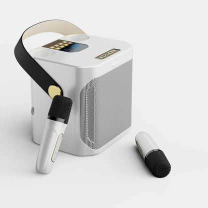 Karaoke Bluetooth Speaker | 360° Surround Sound, Dual Microphones & Portable for Parties and Outdoor Gatherings