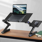 Adjustable Laptop Stand for Bed & Couch - Cooling Tray for Desk-Free Work on Laptop Sofa Table