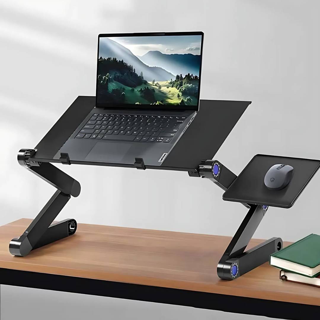 Adjustable Laptop Stand for Bed & Couch - Cooling Tray for Desk-Free Work on Laptop Sofa Table