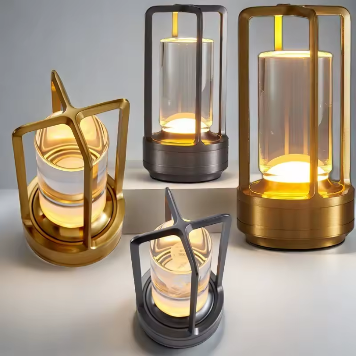 Warm LED Cordless Table Lamp – Battery Operated Nordic Design - LED with Touch Control, Suitable for Bedroom, Home, Outdoor - Ideal Night Light