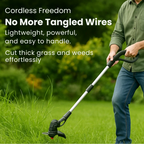 Cordless Grass Trimmer with High-Power Battery - Lightweight Lawn Edger for Easy Yard Maintenance