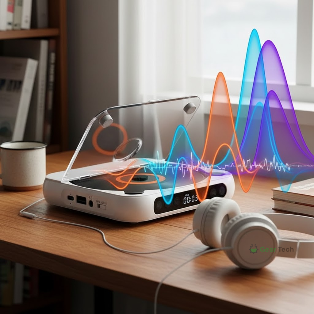Mini CD Player Retro Look - Portable & Bluetooth