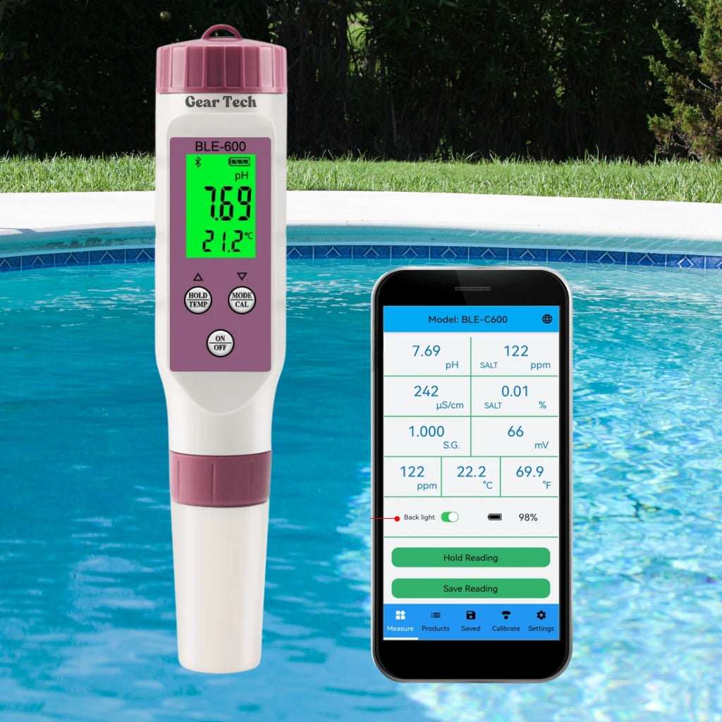Digital Pool Tester – Measuring device for pH and chlorine for easy pH ...