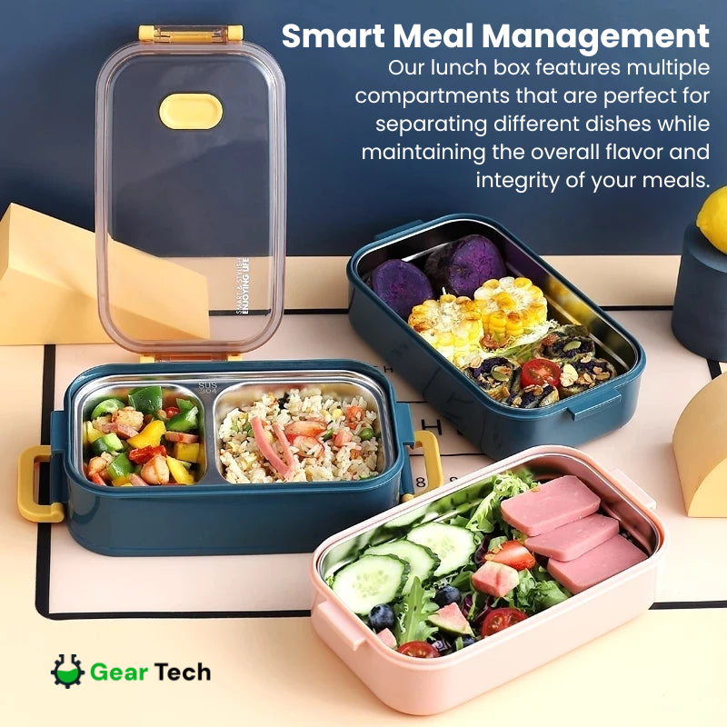 Insulated Lunch Box | Superior Temperature Retention & Multi-Compartment Design for Office, School & On-the-Go Meals