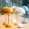 Image of Minimalist Flowerpot Table Lamp - Rechargeable Bedside Lamp & Cordless Design Mushroom Shaped Lamps