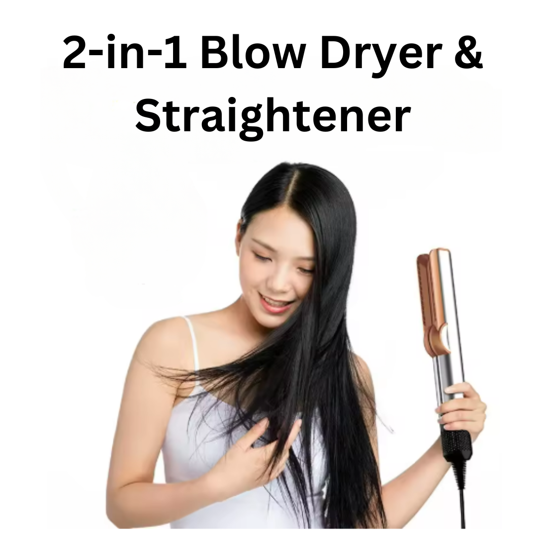 Zephyra™ | 2-in-1 Blow Dryer & Straightener | Fast Drying & Smoothing Tool for Effortless Hair Styling