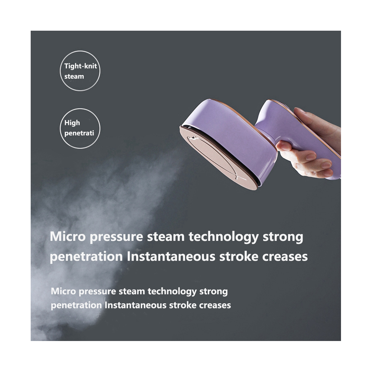 WrinkleAway™ | Compact Steam Iron for Travel | Portable Wrinkle Remover for Clothes & Garments