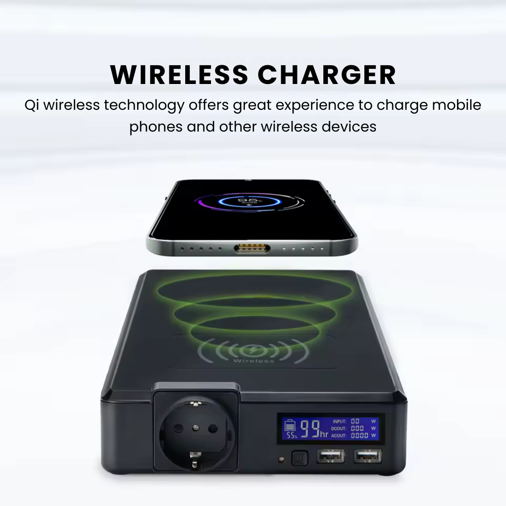 Camping Power Bank 200W | Portable Solar Power Station & Camping Battery Pack | Outdoor Charger for Travel & Emergency Backup UK