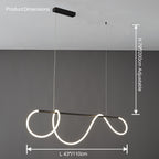 LED Linear Brass Chandelier | Dimmable. Damp Rated & Adjustable Height for Dining Room and Living Spaces