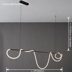 LED Linear Brass Chandelier | Dimmable. Damp Rated & Adjustable Height for Dining Room and Living Spaces