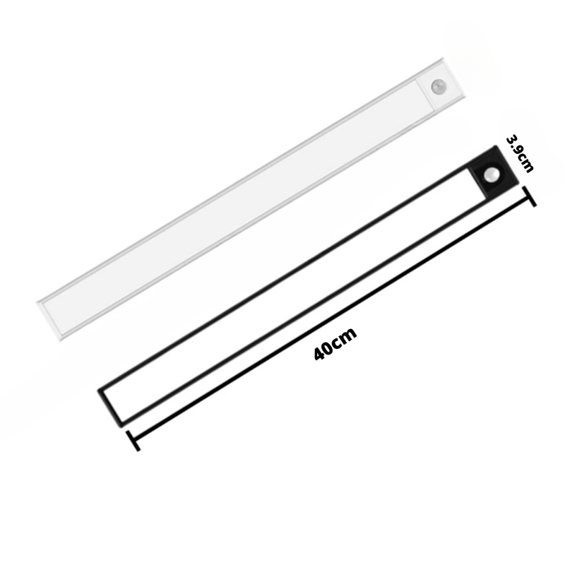 Ultra-Thin LED GlowLight – USB Rechargeable Motion Sensor Cabinet Light with Magnetic Backing for Kitchen, Wardrobe, or Closets