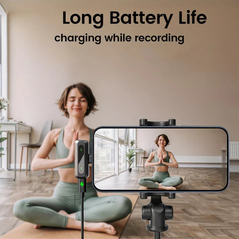 Wireless Lavalier Microphone with USB-C & Lightning