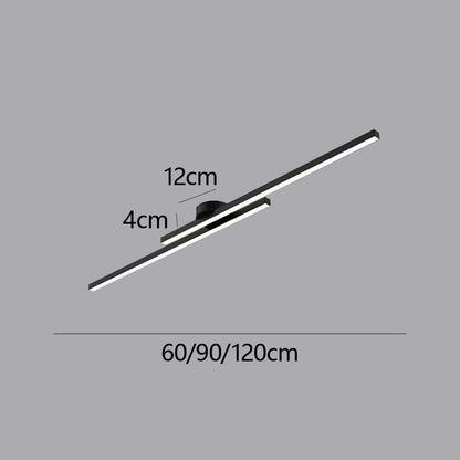 Modern Aluminium Semi Flush Mount LED Ceiling Light | Minimalist Design for Living Room. Bedroom & Hallway