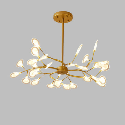 LED Firefly Chandelier Light Fixture - Branch Design for Living Room & Dining Room Decor