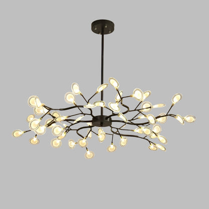 LED Firefly Chandelier Light Fixture - Branch Design for Living Room & Dining Room Decor