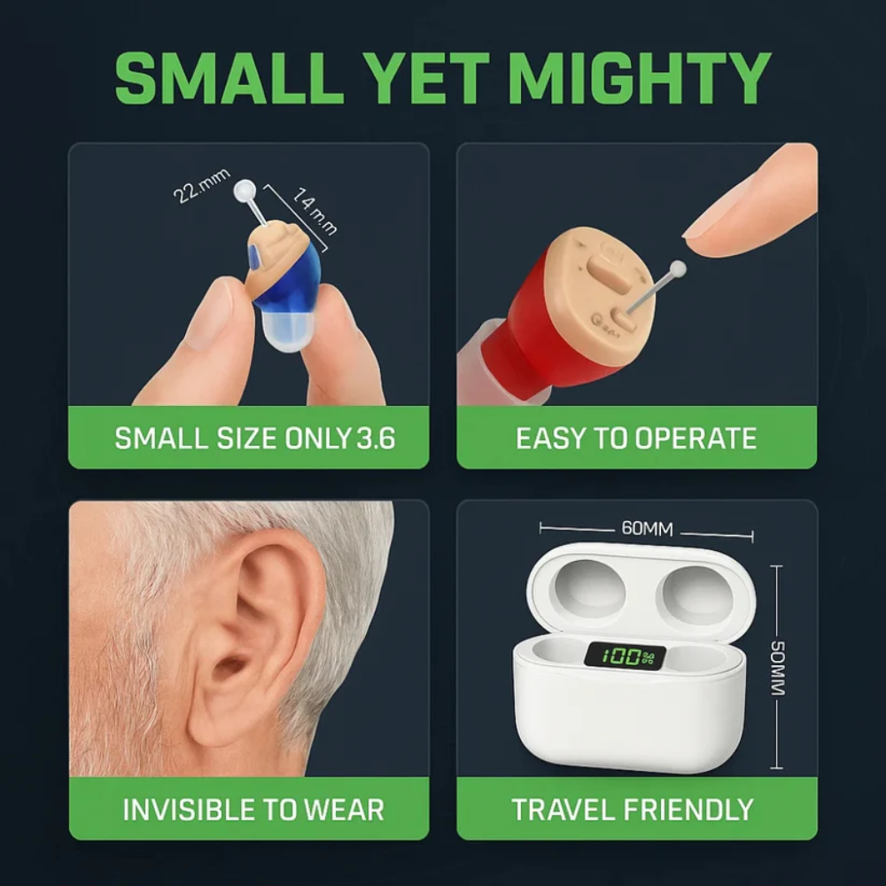 Invisible Rechargeable Hearing Aids UK – Discreet In Ear Hearing Aids for Clear Sound & Comfort | Small Hidden Hearing Aid