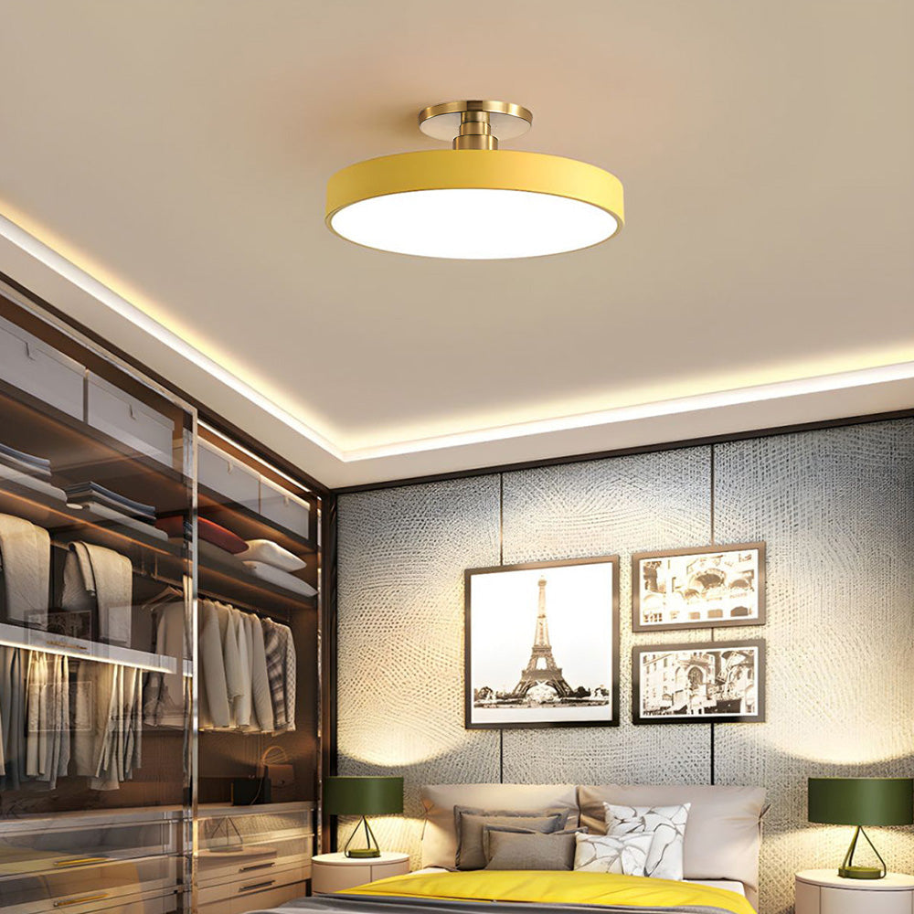 LED Ceiling Light | Modern Black Metal Flush Mount, Energy-Efficient & Ideal for Living Room, Bedroom or Hallway