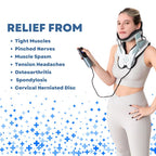 Neck Stretcher for Pain Relief - Adjustable Cervical Traction Device Ideal for Neck Tension and Discomfort