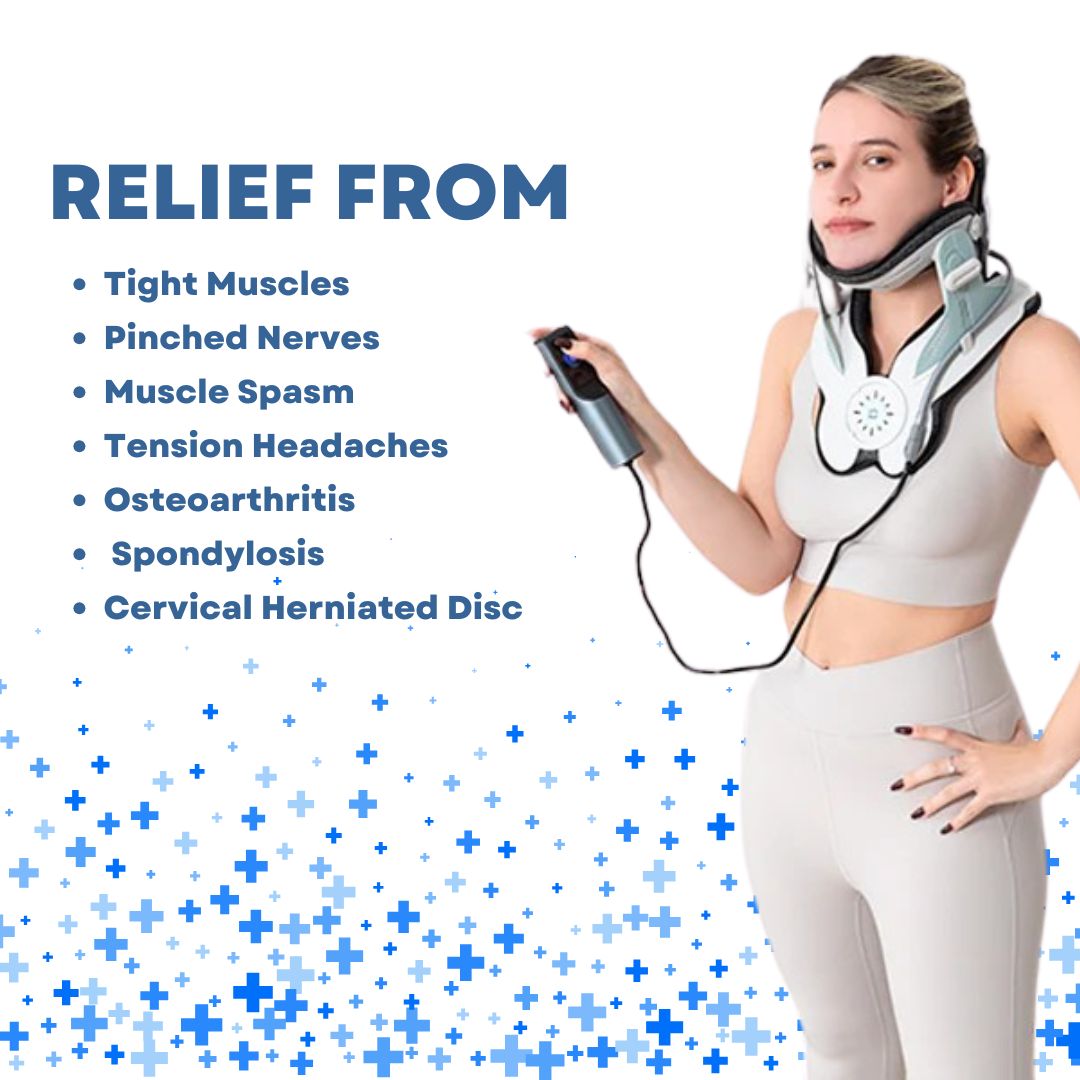 Neck Stretcher for Pain Relief - Adjustable Cervical Traction Device Ideal for Neck Tension and Discomfort