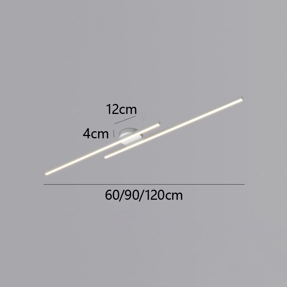 Modern Aluminium Semi Flush Mount LED Ceiling Light | Minimalist Design for Living Room. Bedroom & Hallway