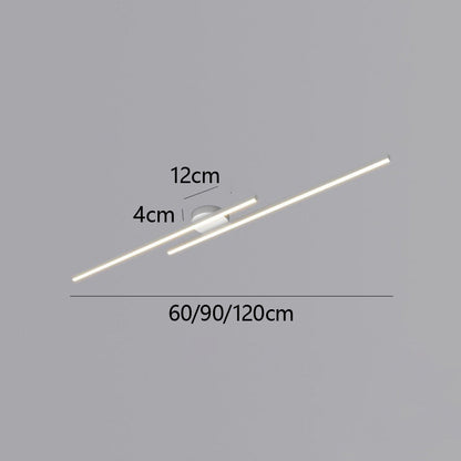 Modern Aluminium Semi Flush Mount LED Ceiling Light | Minimalist Design for Living Room. Bedroom & Hallway