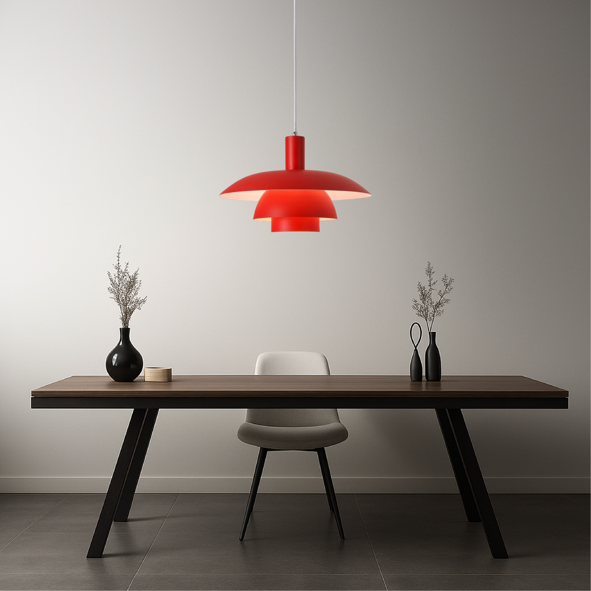 Danish Style LED Pendant Light | Minimalist Design. Dimmable & Ideal for Dining Room. Kitchen or Living Space
