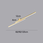 Modern Aluminium Semi Flush Mount LED Ceiling Light | Minimalist Design for Living Room. Bedroom & Hallway