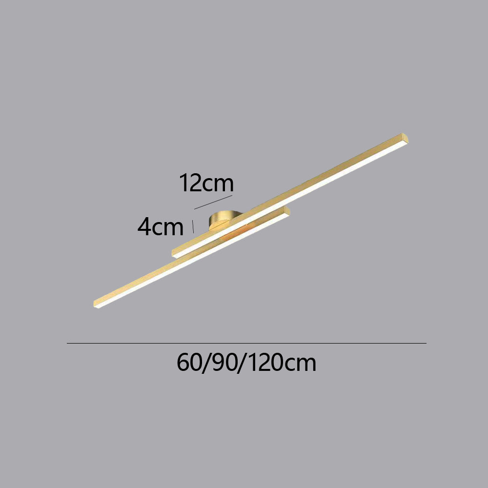 Modern Aluminium Semi Flush Mount LED Ceiling Light | Minimalist Design for Living Room. Bedroom & Hallway