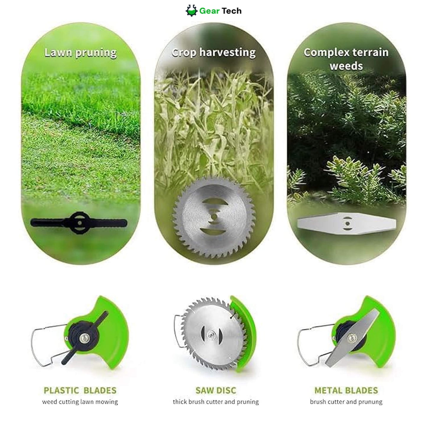 24V Cordless Grass Trimmer | 4-in-1 Adjustable Cutting Head & Powerful Battery for Residential Lawn Care