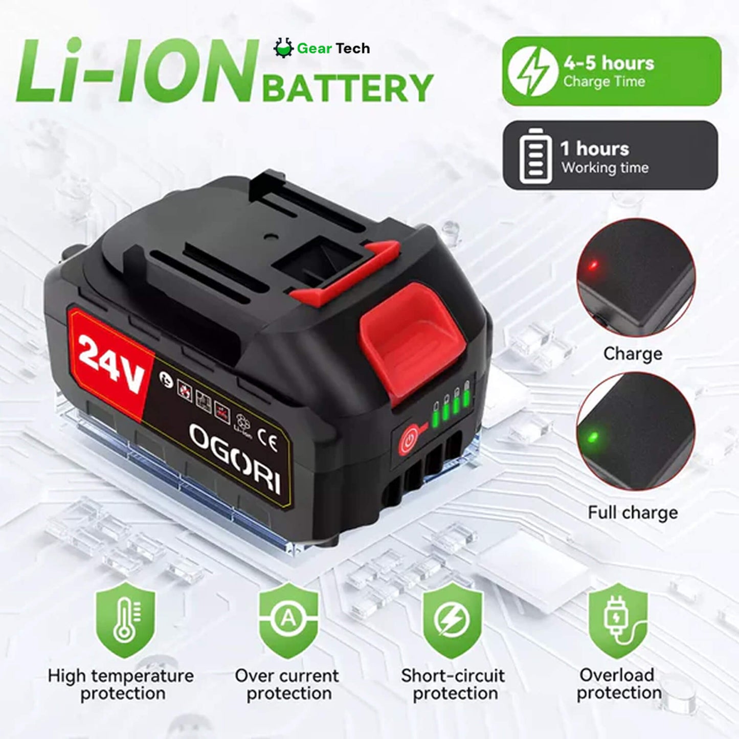 24V Cordless Grass Trimmer | 4-in-1 Adjustable Cutting Head & Powerful Battery for Residential Lawn Care