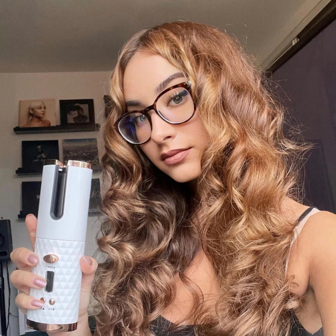 Automatic Hair Curler – Cordless Fast Heating | Rechargeable Hair Styling Tool
