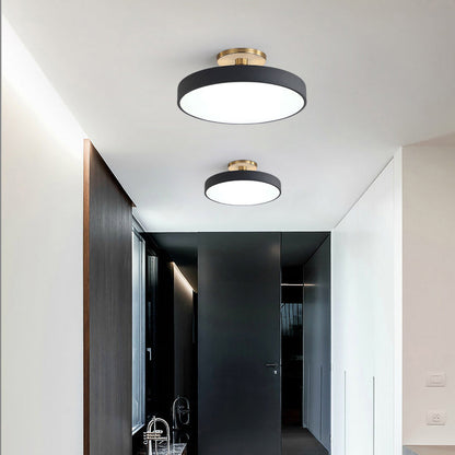 LED Ceiling Light | Modern Black Metal Flush Mount, Energy-Efficient & Ideal for Living Room, Bedroom or Hallway
